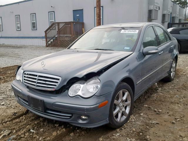 WDBRF92H47F849485 - 2007 MERCEDES-BENZ C 280 4MAT BLUE photo 2