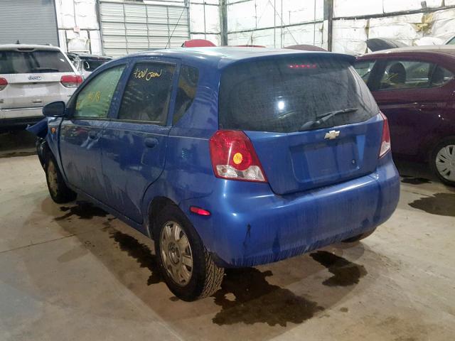 KL1TJ62604B161559 - 2004 CHEVROLET AVEO LS BLUE photo 3