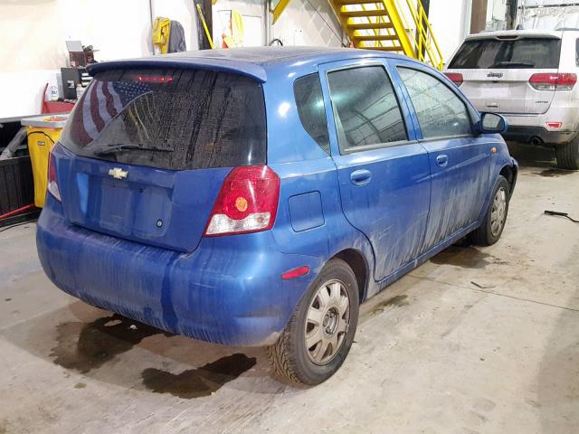 KL1TJ62604B161559 - 2004 CHEVROLET AVEO LS BLUE photo 4