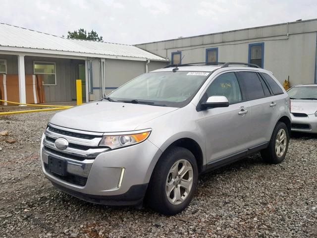 2FMDK3JC9DBB65860 - 2013 FORD EDGE SEL SILVER photo 2