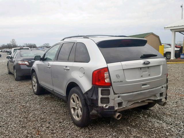 2FMDK3JC9DBB65860 - 2013 FORD EDGE SEL SILVER photo 3