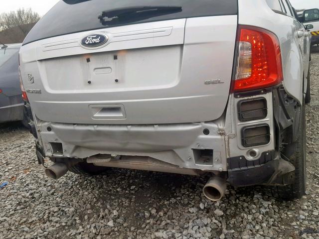 2FMDK3JC9DBB65860 - 2013 FORD EDGE SEL SILVER photo 9