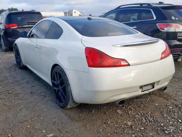 JNKCV64E08M110914 - 2008 INFINITI G37 BASE WHITE photo 3