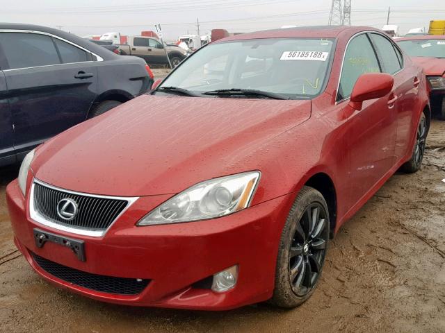 JTHCK262285023529 - 2008 LEXUS IS 250 RED photo 2