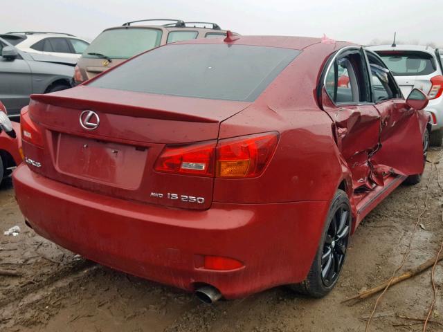 JTHCK262285023529 - 2008 LEXUS IS 250 RED photo 4