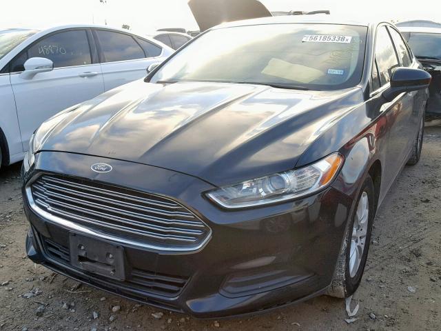 1FA6P0G73F5102029 - 2015 FORD FUSION S BLACK photo 2