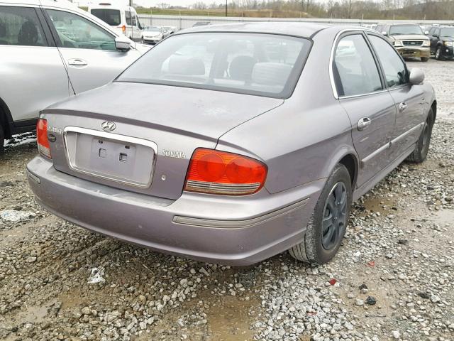 KMHWF25S55A185531 - 2005 HYUNDAI SONATA GL GRAY photo 4