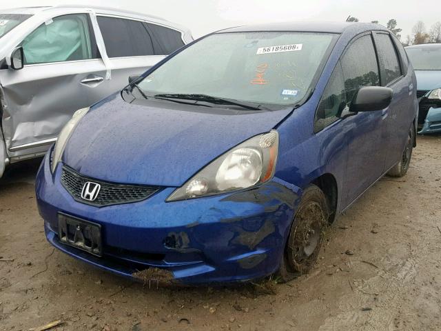 JHMGE8H26AS019435 - 2010 HONDA FIT BLUE photo 2