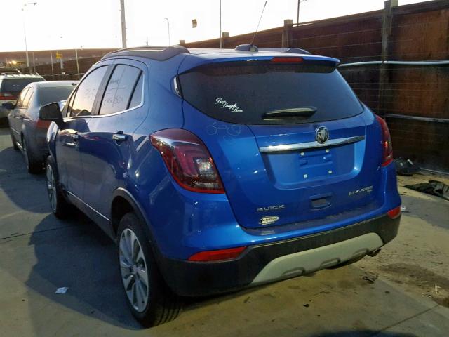 KL4CJESB9JB621968 - 2018 BUICK ENCORE PRE BLUE photo 3