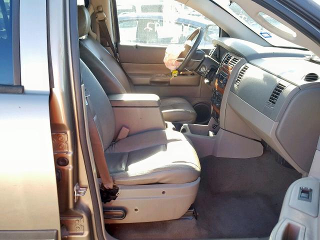 1D8HD48P77F573518 - 2007 DODGE DURANGO SL TAN photo 5