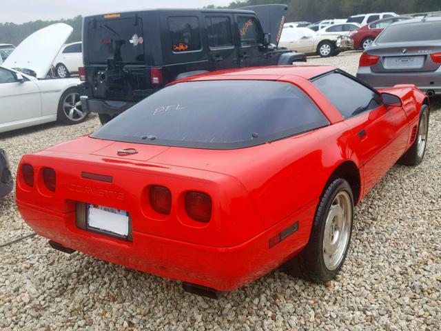 1G1YY22PXT5106036 - 1996 CHEVROLET CORVETTE RED photo 4