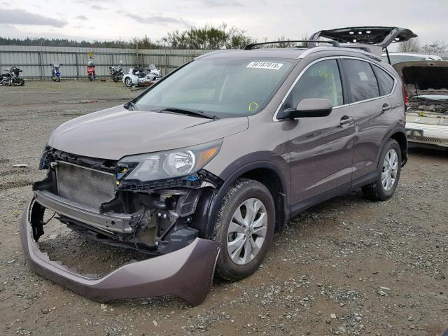 5J6RM4H75DL043994 - 2013 HONDA CR-V EXL TAN photo 2