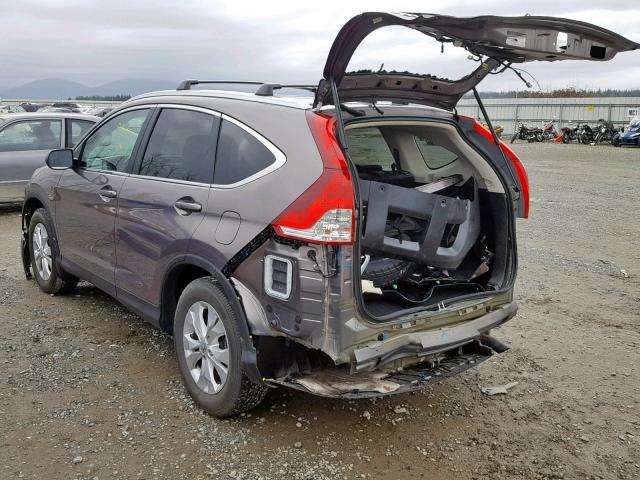 5J6RM4H75DL043994 - 2013 HONDA CR-V EXL TAN photo 3