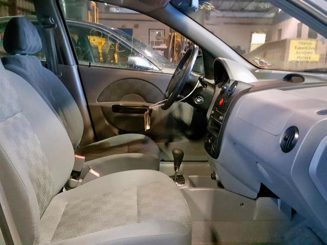 KL1TD52635B323526 - 2005 CHEVROLET AVEO BASE Gümüş foto 5