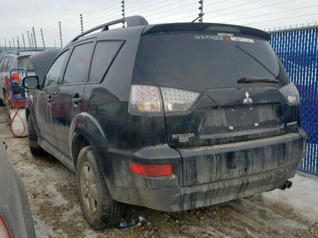 JA4JT3AX1CU605211 - 2012 MITSUBISHI OUTLANDER BLACK photo 3