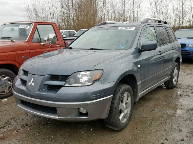 JA4LX41F64U058948 - 2004 MITSUBISHI OUTLANDER GRAY photo 2