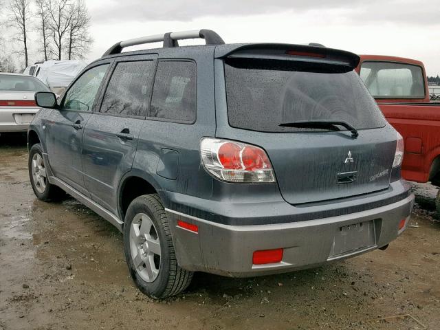 JA4LX41F64U058948 - 2004 MITSUBISHI OUTLANDER GRAY photo 3