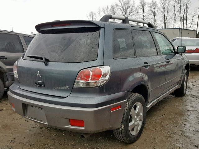 JA4LX41F64U058948 - 2004 MITSUBISHI OUTLANDER GRAY photo 4