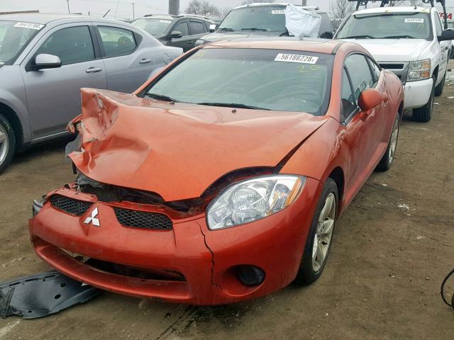 4A3AK24F97E035896 - 2007 MITSUBISHI ECLIPSE GS ORANGE photo 2