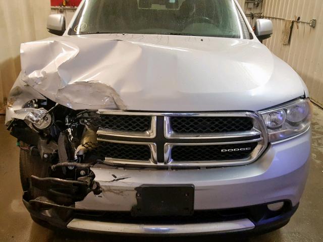 1C4RDJDG9CC118608 - 2012 DODGE DURANGO CR SILVER photo 9