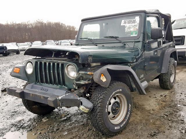 1J4FA29133P368760 - 2003 JEEP WRANGLER / GREEN photo 2