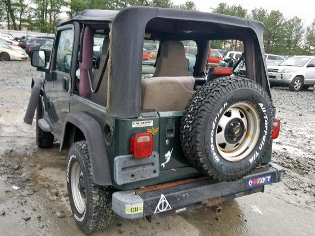 1J4FA29133P368760 - 2003 JEEP WRANGLER / GREEN photo 3