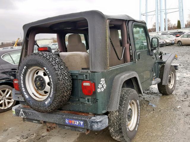 1J4FA29133P368760 - 2003 JEEP WRANGLER / GREEN photo 4