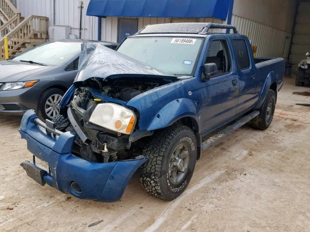 1N6ED29X13C428259 - 2003 NISSAN FRONTIER C BLUE photo 2