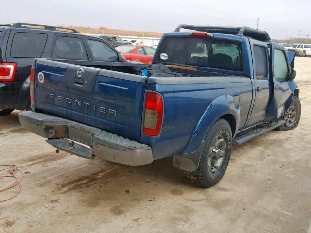 1N6ED29X13C428259 - 2003 NISSAN FRONTIER C BLUE photo 4