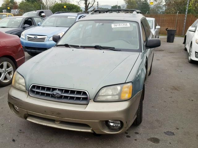 4S3BH675037606559 - 2003 SUBARU LEGACY OUT GREEN photo 2