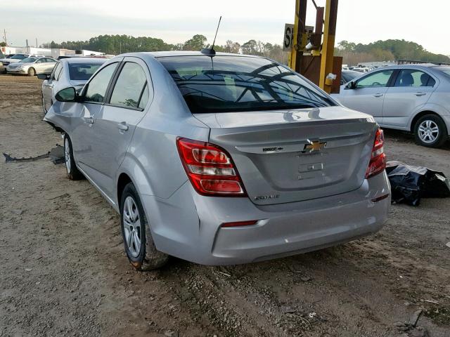 1G1JB5SH0H4114396 - 2017 CHEVROLET SONIC LS 银色 照片 3
