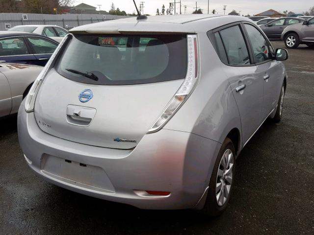 1N4BZ0CP5GC314927 - 2016 NISSAN LEAF SV SILVER photo 4