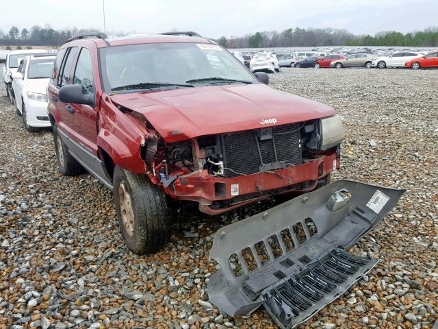 1J4GW38SX2C266013 - 2002 JEEP GRAND CHER RED photo 1