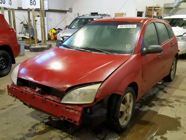 1FAFP37N67W317786 - 2007 FORD FOCUS ZX5 RED photo 2