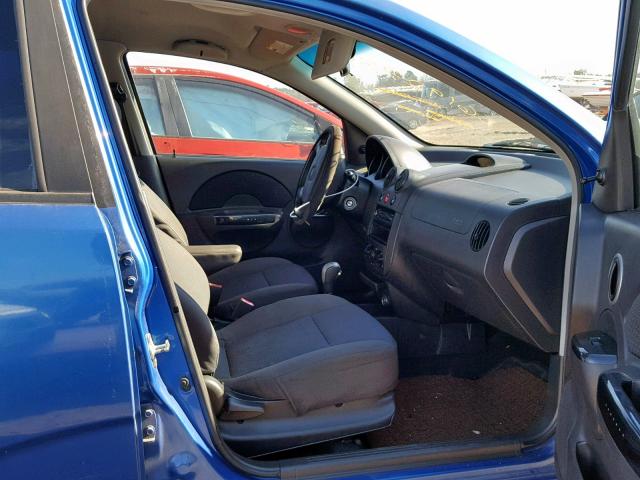 KL1TD66687B771828 - 2007 CHEVROLET AVEO BASE ლურჯი ფოტო 5