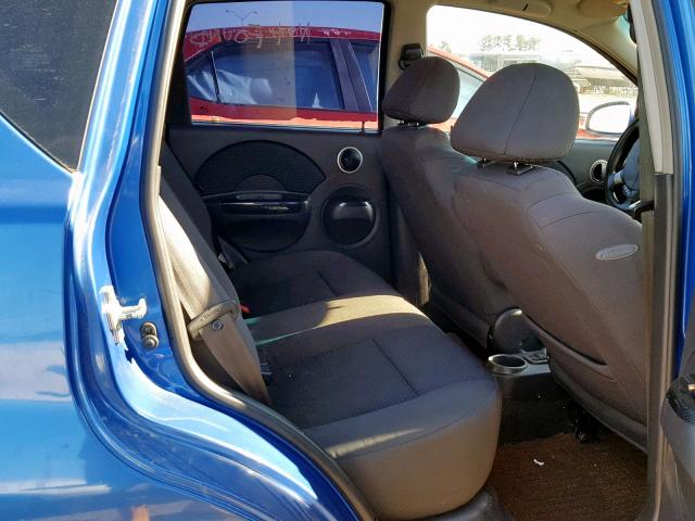 KL1TD66687B771828 - 2007 CHEVROLET AVEO BASE ლურჯი ფოტო 6