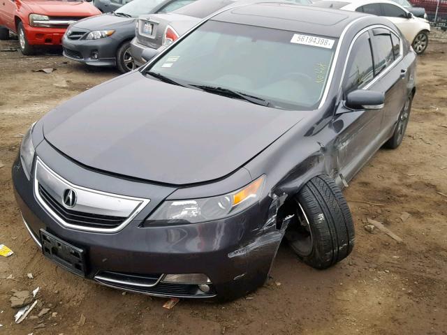 19UUA8F55CA018543 - 2012 ACURA TL GRAY photo 2