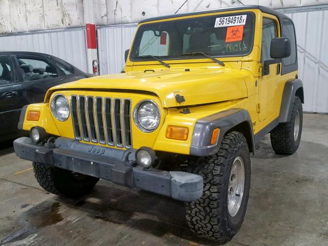 1J4FA49S94P782177 - 2004 JEEP WRANGLER / YELLOW photo 2