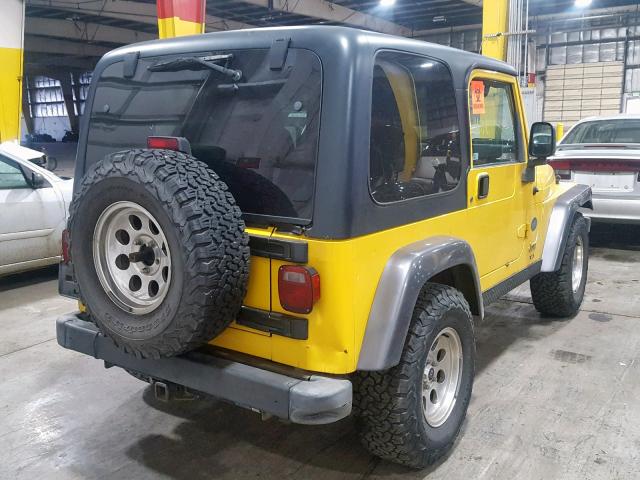 1J4FA49S94P782177 - 2004 JEEP WRANGLER / YELLOW photo 4