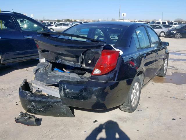 1G8AJ52F14Z186921 - 2004 SATURN ION LEVEL BLACK photo 4