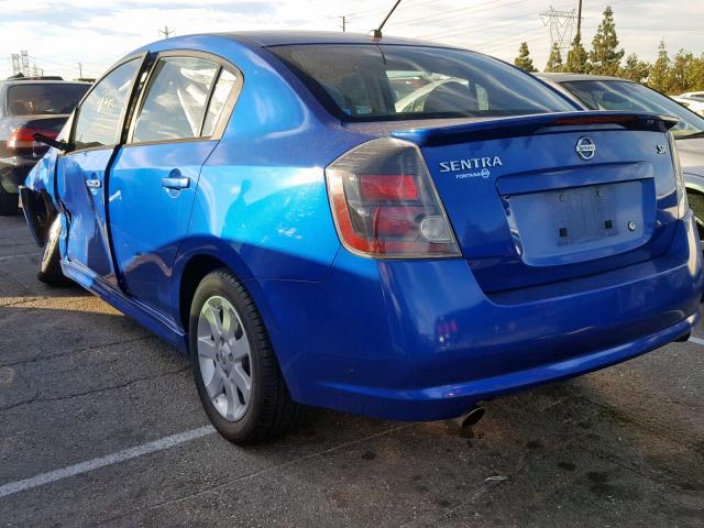 3N1AB6AP9CL761164 - 2012 NISSAN SENTRA 2.0 BLUE photo 3