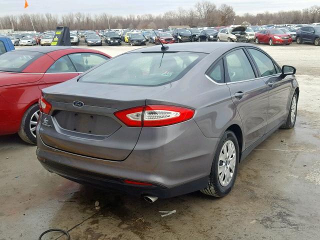 1FA6P0G70E5361365 - 2014 FORD FUSION S GRAY photo 4