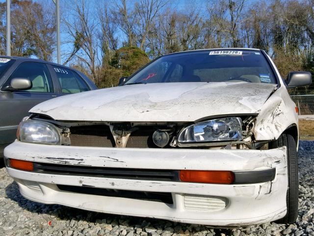 JF1GC2444PK500567 - 1993 SUBARU IMPREZA L WHITE photo 9