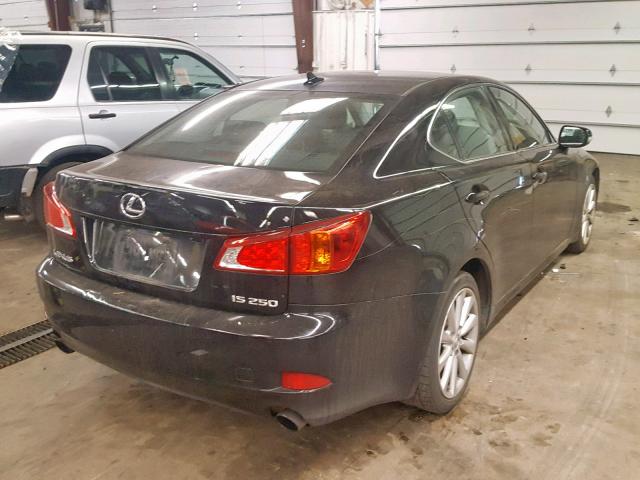 JTHBK262792087774 - 2009 LEXUS IS 250 BLACK photo 4