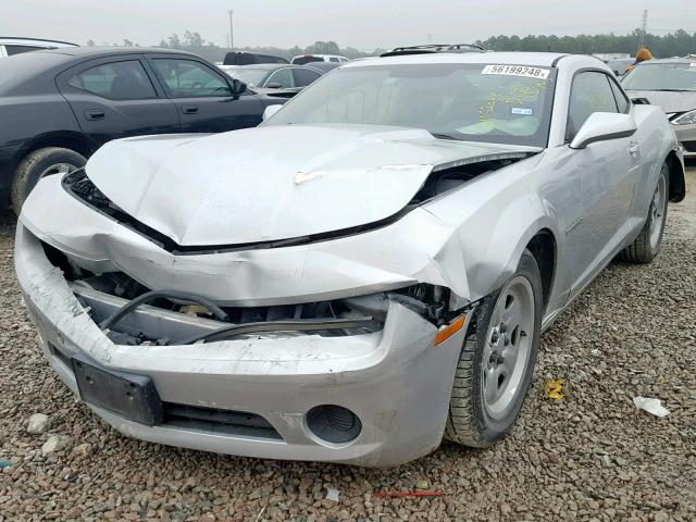 2G1FA1E37D9245110 - 2013 CHEVROLET CAMARO LS SILVER photo 2