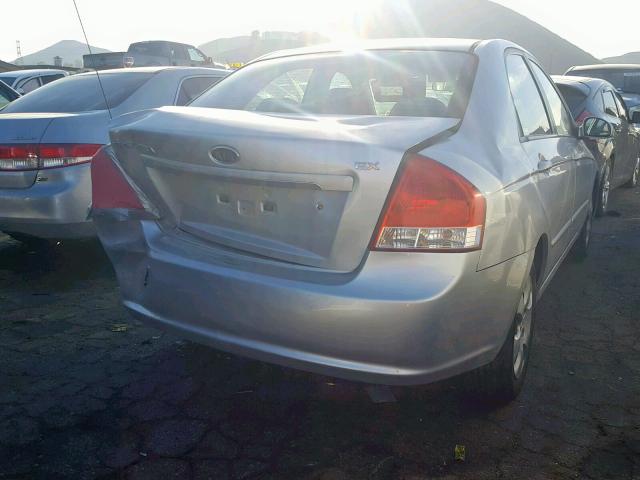 KNAFE222895612238 - 2009 KIA SPECTRA EX SILVER photo 4