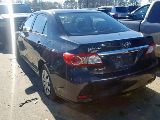 5YFBU4EE5DP146687 - 2013 TOYOTA COROLLA BA BLACK photo 3