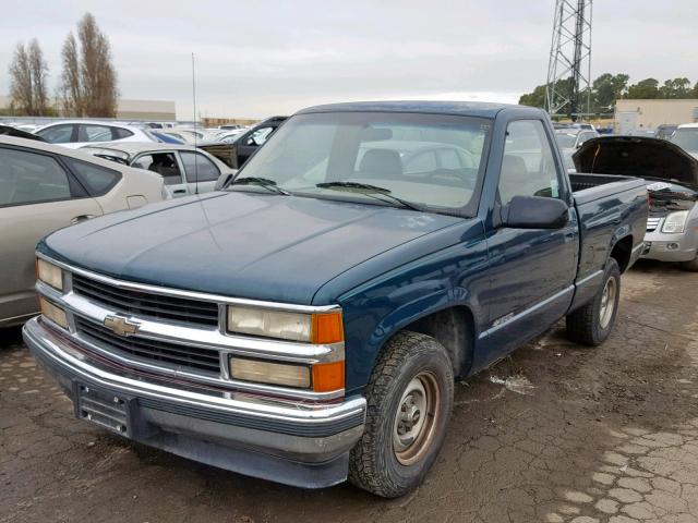 1GCEC14Z7SZ204417 - 1995 CHEVROLET C/K1500 GREEN photo 2