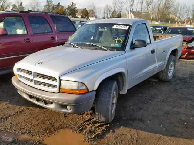 1D7FL16X53S161244 - 2003 DODGE DAKOTA SXT SILVER photo 2