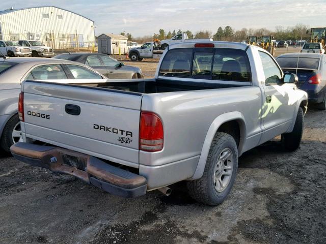 1D7FL16X53S161244 - 2003 DODGE DAKOTA SXT SILVER photo 4